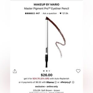 Makeup by Mario soft brown eyeliner